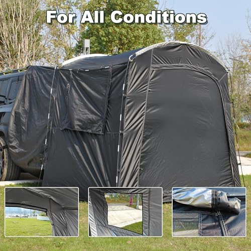 Economical Car Camping Tent - Easy Setup 210D Ripstop, Spacious Universal Fit for Overnight Outdoor Trips