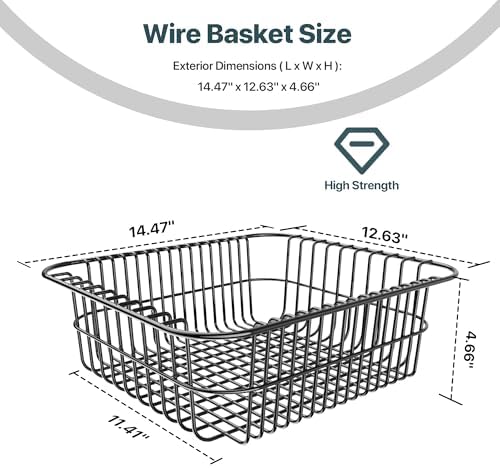 Coolers Wire Basket -Compatible with 90 Qt Rotomold Coolers,Fits Yukon 90 QT，Glide 110 QT 、Ice Cube 48 QT&60 QT Coolers,Cooler Replacement Parts, Cooler Storage Dry Goods Basket