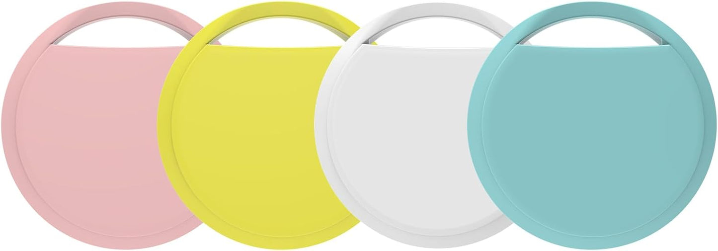 Air Tracker Tags 4 Pack Smart Tag Bluetooth Trackers Work with Apple Find My (iOS Only), Lightweight Tag Prevent Loss of Luggage Wallets Keys Bags,Replaceable Battery,IP67 Waterproof