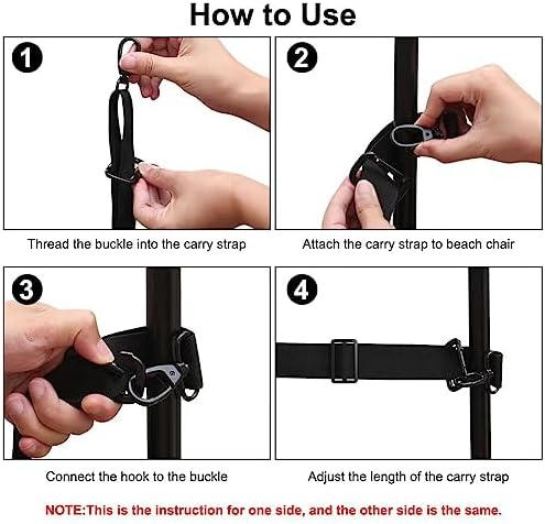 Carry Strap for Folding Chair, Adjustable Beach Chair Backpack Straps,for Beach, Camping