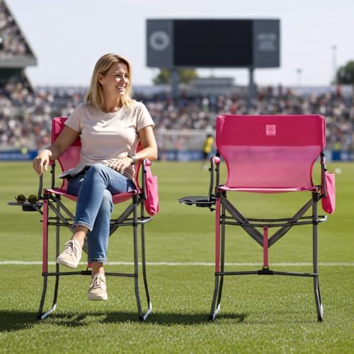 EVER ADVANCED Portable 30.7" Seat Height Tall Camping Directors Chair