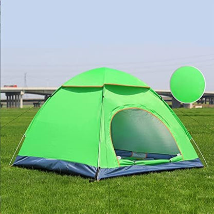 Family Dome Tent Pop-Up Tent Lightweight Tent Durable 210T Polyester Fabric Water-Resistant, UV Protection Easy Set Up for Camp Backpacking Hiking Outdoor,Green 1,S