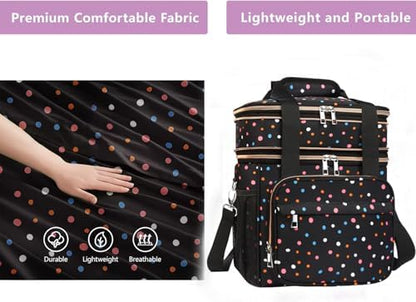 GLENKEY Expandable Lunch Box Women Insulated Soft Leakproof Cooler Bag