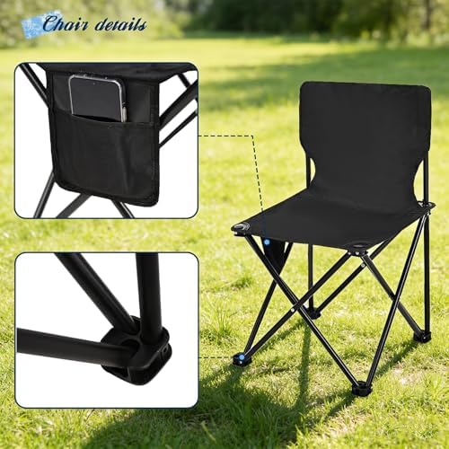 Camping Table with 4 Chairs, Portable Folding Picnic Table Set