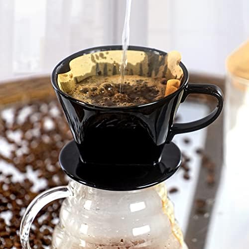 Pour Over Ceramic, Coffee Dripper Ceramic Coffee Maker,Black