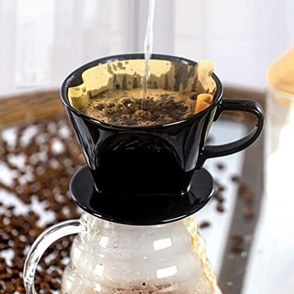 Pour Over Ceramic, Coffee Dripper Ceramic Coffee Maker,Black