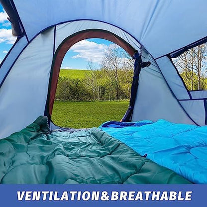 Pop-up Tent,2 Person Camping Tent,Instant Portable Beach Tent,Easy Pop Up Shade Tents 2 Doors for Camping Hiking & Traveling with Carrying Bag