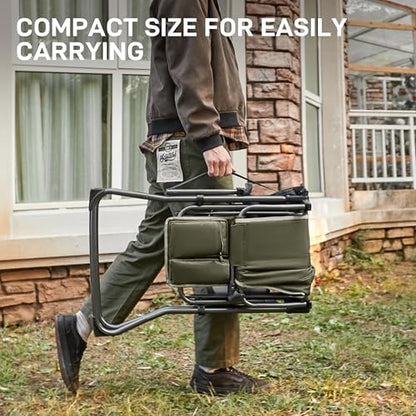 EVER ADVANCED Portable 30.7" Seat Height Tall Camping Directors Chair