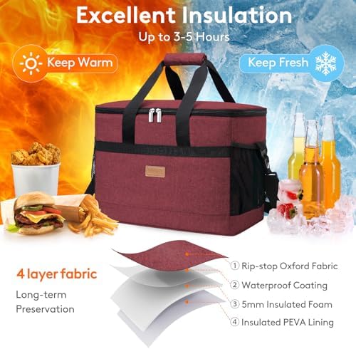 Lifewit Cooler Bag 30/50/60 Cans Collapsible, Insulated Large Lunch Bag
