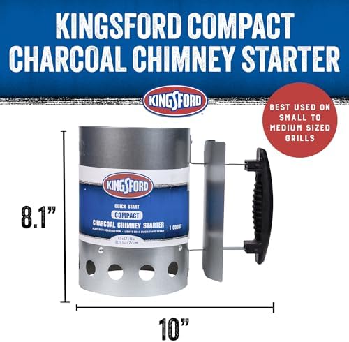 Kingsford Compact Charcoal Chimney Starter for Grills and BBQs