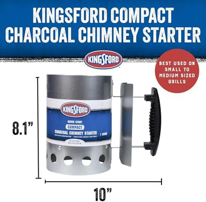 Kingsford Compact Charcoal Chimney Starter for Grills and BBQs