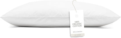 BOLL & BRANCH Down Alternative Pillow - Firm, Standard - Cooling Shell - Hypoallergenic Primaloft Luxury Down Alternative Fill - Superior Support