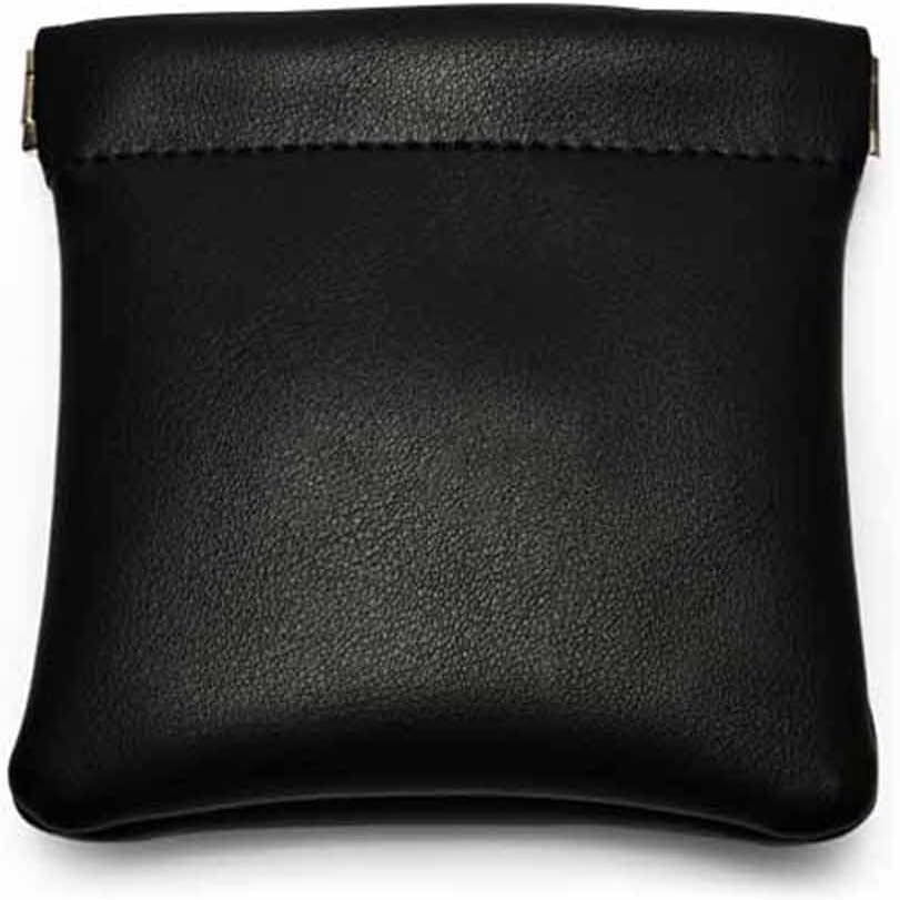 PU Leather Jewelry Travel Bag Leather Jewelry Pouch Christmas,Wedding Party Favor Gift Bag (S, Black)