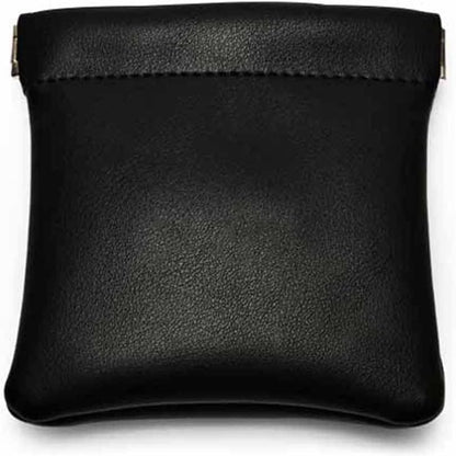 PU Leather Jewelry Travel Bag Leather Jewelry Pouch Christmas,Wedding Party Favor Gift Bag (S, Black)
