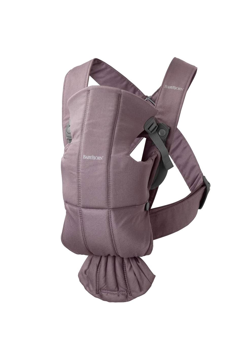 BabyBjörn Baby Carrier Mini, Cotton, Dark Purple | Newborn Carrier (7-25 lbs), Ergonomic, Easy-to-Use