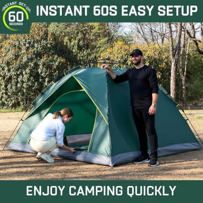 Happy Travel 2/4 Person Camping Tent, Instant Easy Pop Up Tents for Camping