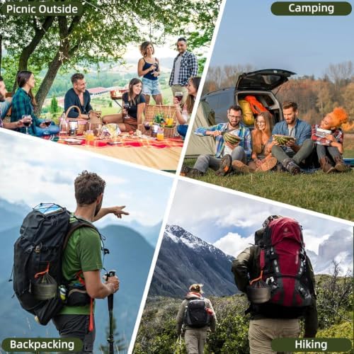 aiGear Camping Cookware with Pot Pan Kettle Cutlery Tableware 1-2 People