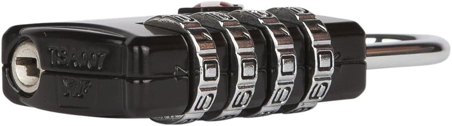 5 Pack TSA Luggage Locks with 4 Digit Combination – Heavy Duty Set Your Own Padlocks for Travel, Baggage, Suitcases & Backpacks - Black