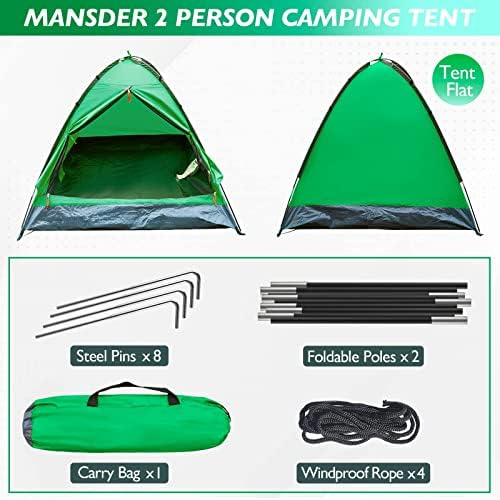 2 Person Camping Dome Tent,Waterproof Lightweight Portable Tents for Outdoor Camping Hiking Travel