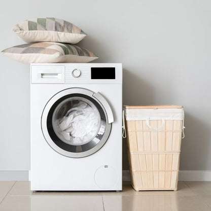 3pcs Breathable Cotton Canvas Laundry Drawstring Bags with Carrying Handles & Shoulder Strap, Cotton Laundry Hamper Basket Replacement Liner Bags