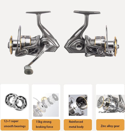 2PACK Fishing Pole Combo,Carbon Fiber Fishing Rod Spinning Reels Fishing Carrier Bag for Travel Saltwater Freshwater