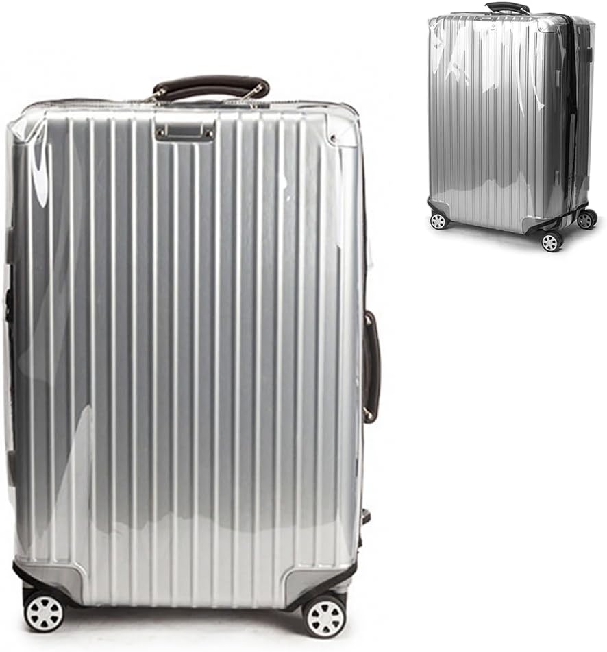 Transparent PVC Suitcase Cover, No Disassembly Required Clear Luggage Protector Suitcase Cover