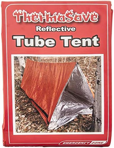 Emergency Zone Reflective & Green Survival 2 Person Tube Tents. Available in 1, 2, 3, 48 Packs. (Orange/Reflective, 1)