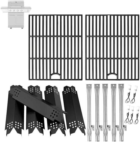 Replacement Parts Kit for Nexgrill 5-Burner 720-0888 720-0888N 720-0888A, 4-Burner 720-0830H 720-0830, Cooking Grate, Grill Heat Shield and Burner Kit for Nexgrill Replacement Parts