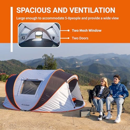 EchoSmile Instant Pop Up Camping Tent, 2/4/6 Person Easy Setup Tent