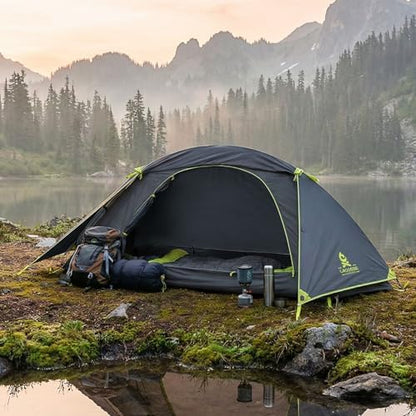 Lightweight 1/2 Person Backpacking Tent, Single Aluminum Pole Camping Tent