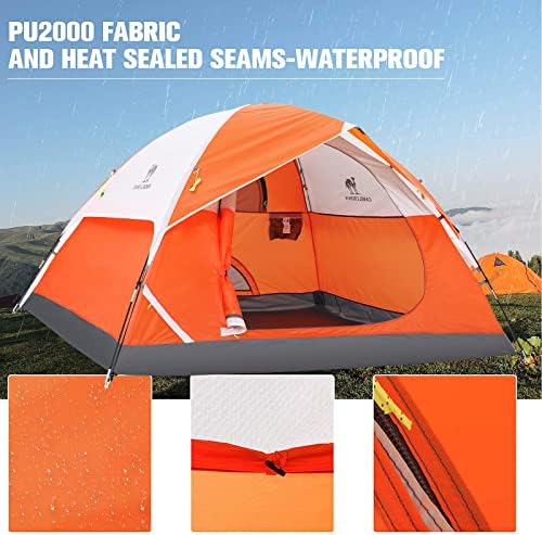 CAMEL CROWN Tents for Camping 2/3/4/5 Person Camping Dome Tent, Waterproof,Spacious, Lightweight Portable Backpacking Tent for Outdoor Camping/Hiking