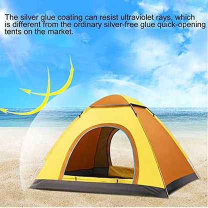 Family Dome Tent Pop-Up Tent Lightweight Tent Durable 210T Polyester Fabric Water-Resistant, UV Protection Easy Set Up for Camp Backpacking Hiking Outdoor,Blue,M