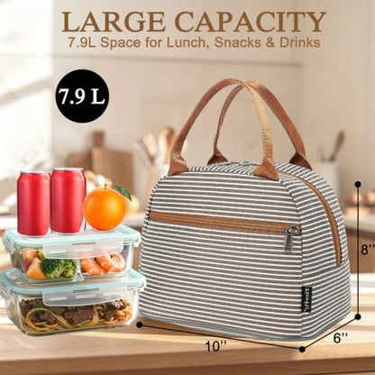FlowFly Insulated Lunch Cooler Bag - Tote Bag Organizer for Women/Men, Coffee