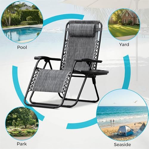 Homall Zero Gravity Chair Patio Folding Lawn Lounge Reclining Chair