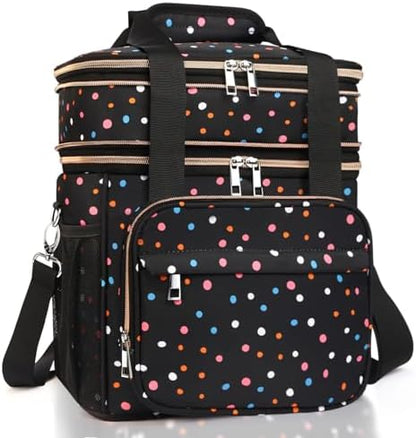 GLENKEY Expandable Lunch Box Women Insulated Soft Leakproof Cooler Bag