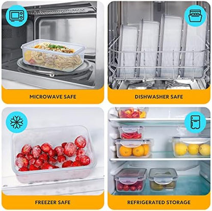 34 PCS Food Storage Containers with Lids Airtight(17 Lids &17 Containers)