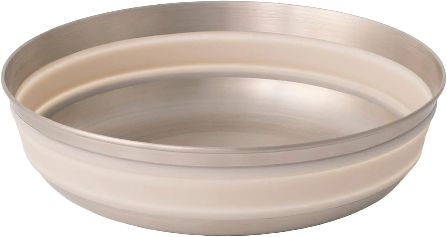 Sea to Summit Detour Stainless Steel Collapsible Bowl, Large (31 fl oz), Moonstruck Grey
