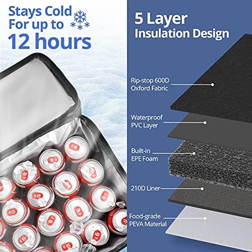 Maelstrom 24/30/60 Can Soft Cooler Bag, Double Deck Portable Ice Chest