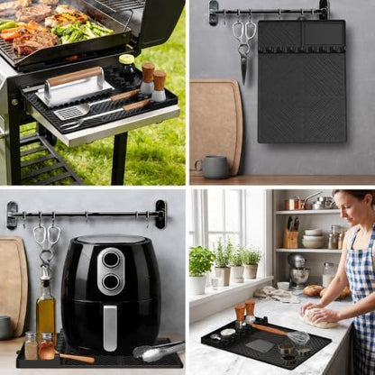 Find law Silicone Tools Mat for Griddle & Kitchen Countertop