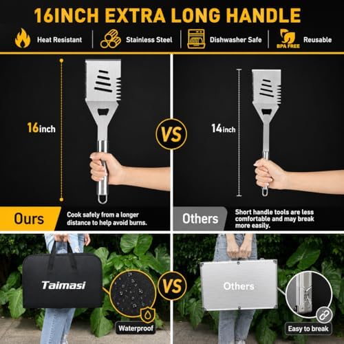 TAIMASI 34Pcs Heavy Duty Grill Accessories Grilling Gifts for Men