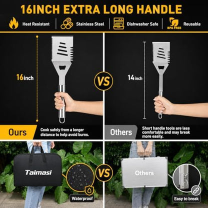 TAIMASI 34Pcs Heavy Duty Grill Accessories Grilling Gifts for Men