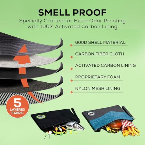 Enjoy Native Smell Proof Bag with Lock 11" x 9", Smell Proof Container, Dog Tested Odor resistant Bags, Best Zipper odor sealing pouch for Herbs, Coffee & Travel Medicine, Scent resistent Containers