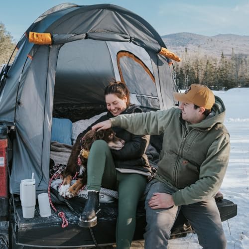 HEYTRIP Truck Bed Tent 5.5ft-6.8ft Waterproof Pickup Truck Tent Double Layer 2 Person Truck Tent Camper for Camping Fishing