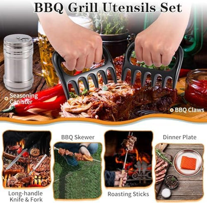 Wesqunie Camping Cooking Utensils Set, Cookware Set for Outdoor Hiking BBQ
