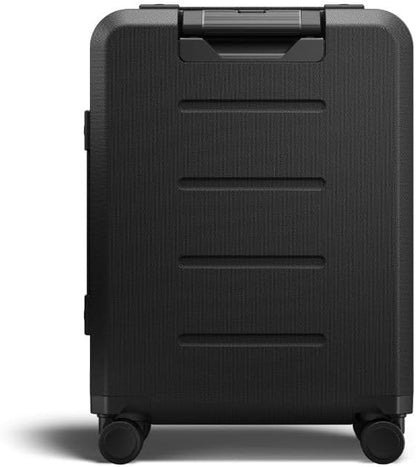 D_b_ Ramverk Pro Front Access Carry-On 21 Inch Hardside Luggage Extra Protection Aluminum Frame, Silent 360 Spinner Wheels, TSA Lock, Interior Laptop Compartment - Black Frame/Black