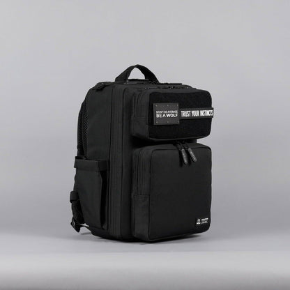 WOLFpak 15L Backpack - Alpha Black - Slim Everyday Carry Backpack for Men & Women, Water-Resistant Minimalist Daypack for Laptop & Travel