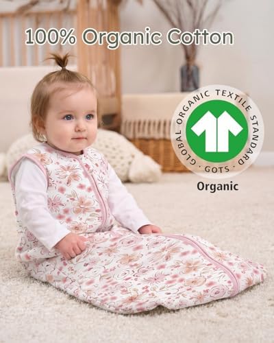 Yoofoss Baby Sleep Sack 18-24 Month 1.5TOG 100% Organic Cotton 2-Way Zipper
