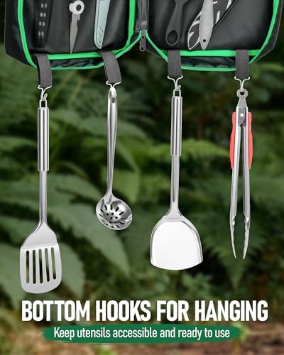 FANGSUN Camping Cooking Set, Portable Camping Utensil Set