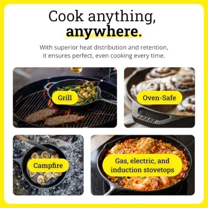 Lodge Cast Iron 5-Piece Set, PFAS-Free Pre-Seasoned Kitchen Set