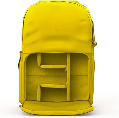 BREVITE - The Jumper - Compact Camera Backpacks for Photographers - A Minimalist & Travel-friendly Photography Backpack Compatible With Both Laptop & DSLR Accessories 18L (Lemon Yellow)